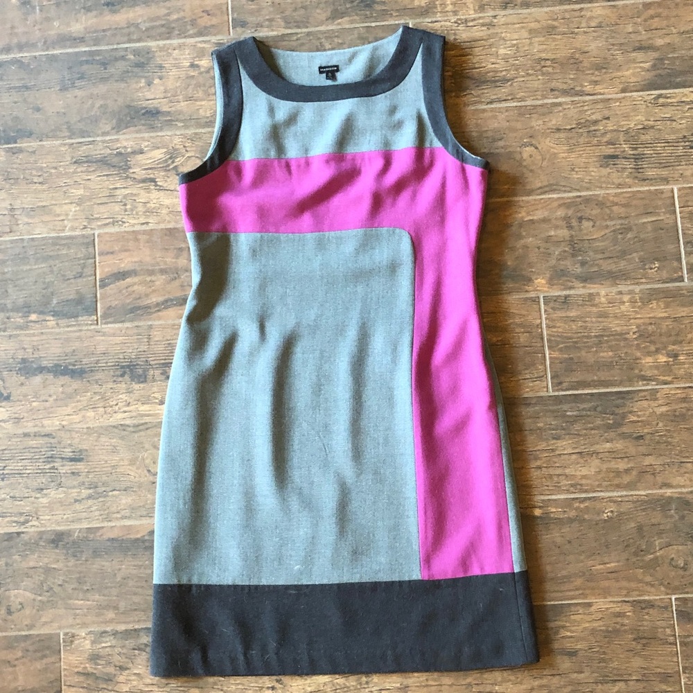 Madison grey and magenta dress. Size 12